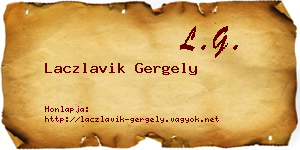 Laczlavik Gergely névjegykártya